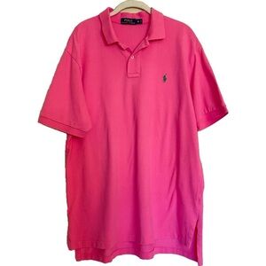 Polo Ralph Lauren Polo Shirt Pink Short Sleeve Pony Size XL